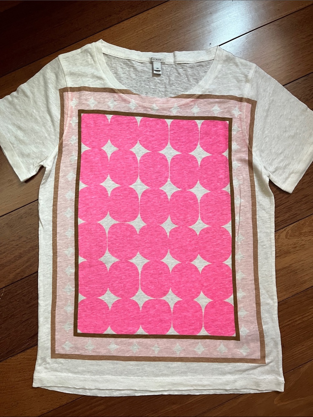 NWOT J. Crew Neon Linen Tee